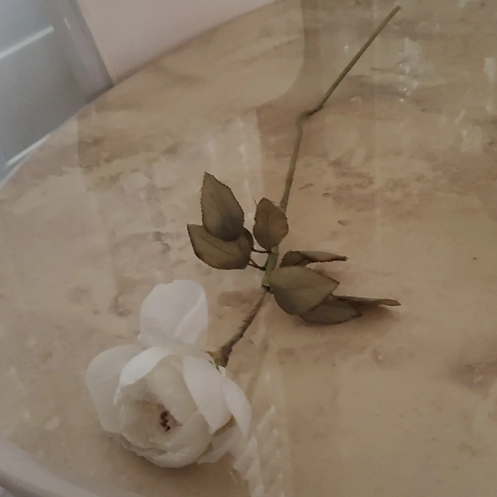 - White Faux Peony